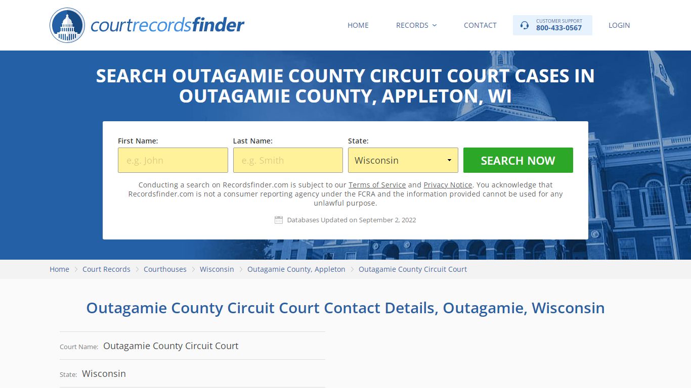 Outagamie County Circuit Court Case Search - RecordsFinder